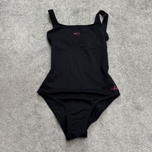 Nabaiji Aqua Resist One Piece Swimwear Womens XS Black Backless Training Active